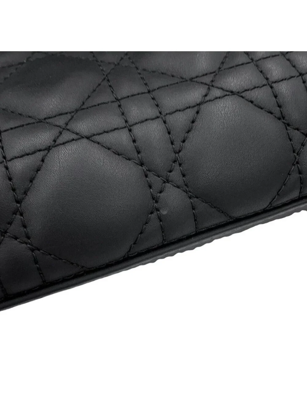 Dior Handbag Lady Cannage Sloi 2-Way Black